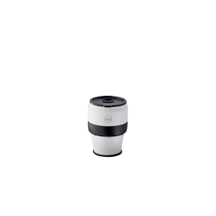 W10 Mug de voyage pliable en acier inoxydable Hazlewood (340 ml) blanc